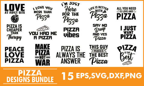 Pizza SVG Designs Bundle SVG PatternFeed8 