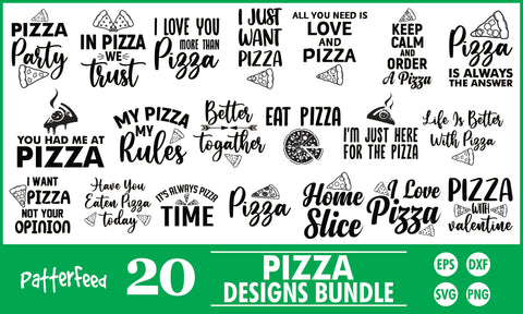 Pizza SVG Designs Bundle SVG PatternFeed8 