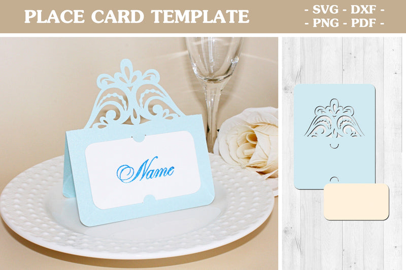 Place card template Wedding place card svg So Fontsy