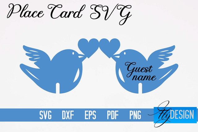Place Cards SVG | Paper Cut SVG Design SVG Fly Design 