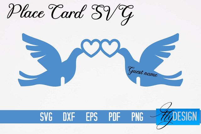 Place Cards SVG | Paper Cut SVG Design SVG Fly Design 