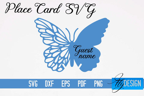 Place Cards SVG | Paper Cut SVG Design SVG Fly Design 