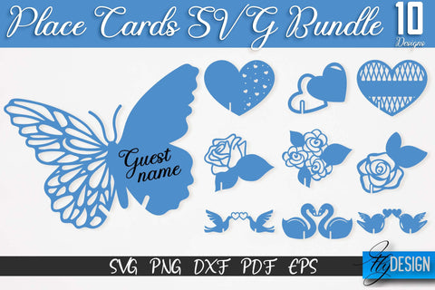 Place Cards SVG | Paper Cut SVG Design SVG Fly Design 