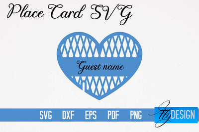Place Cards SVG | Paper Cut SVG Design SVG Fly Design 