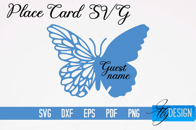 Place Cards SVG | Paper Cut SVG Design SVG Fly Design 