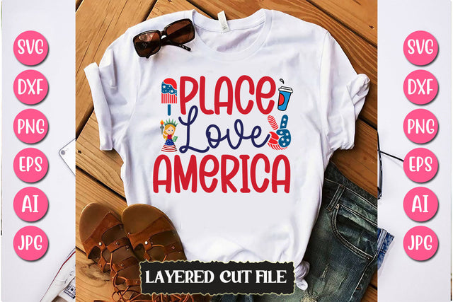 Place Love America SVG Cut File SVG Newmockups 