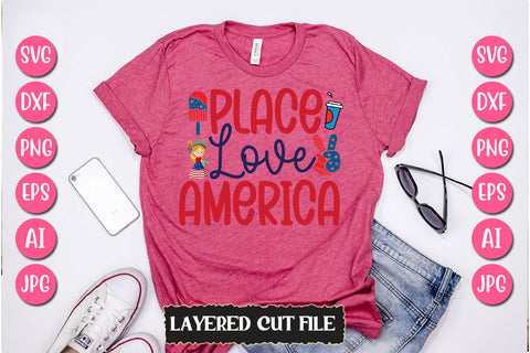 Place Love America SVG Cut File SVG Newmockups 
