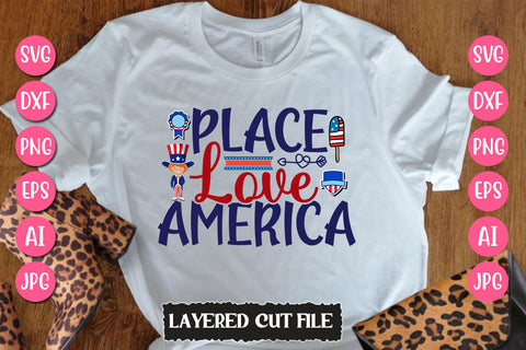 Place Love America SVG Cut File SVG Newmockups 