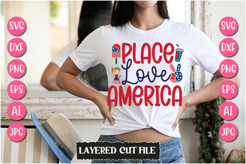 Place Love America SVG Cut File SVG Newmockups 