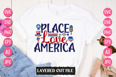 Place Love America SVG Cut File SVG Newmockups 