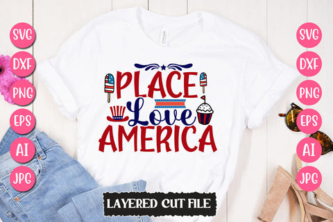 Place Love America SVG Cut File SVG Newmockups 