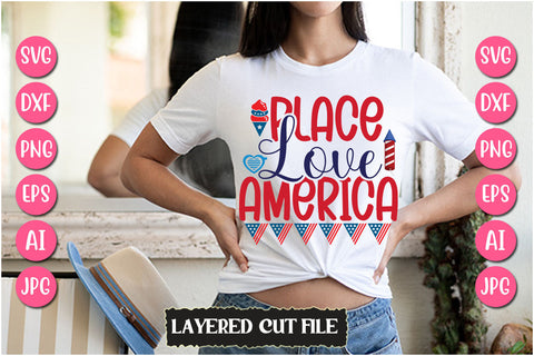Place Love America SVG Cut File SVG Newmockups 