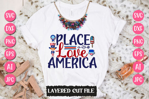 Place Love America SVG Cut File SVG Newmockups 