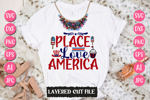 Place Love America SVG Cut File SVG Newmockups 