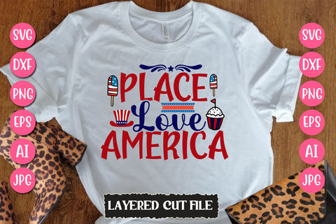Place Love America SVG Cut File SVG Newmockups 