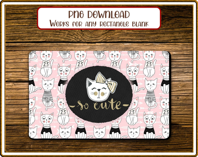 Placemat for Pet Dishes Cute Cat Pet Rectangular Sublimation JPG Sublimation Designs by Rae 