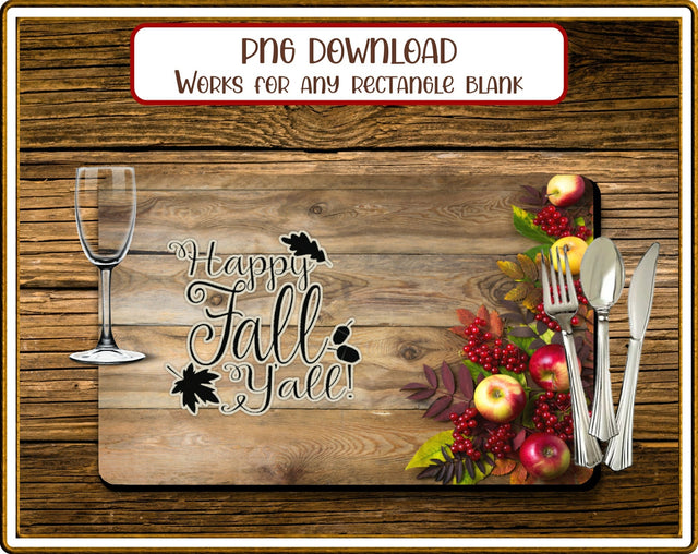 Placemat It's Fall Rectangular Sublimation JPG Sublimation Designs by Rae 