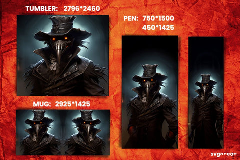 Plague-werewolf Wrap Bundle | Tumbler | Mug | Pen Sublimation SvgOcean 