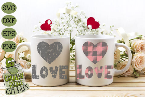 Plaid and Grunge Valentine SVG Bundle SVG Crunchy Pickle 
