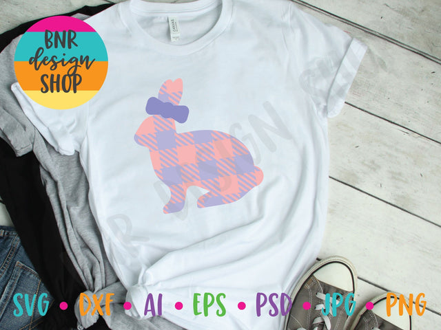 Plaid Bunny SVG SVG BNRDesignShop 