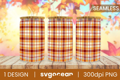 Plaid Can Glass | PNG | 16 Oz | 20 Oz Libbey Glass SVG SvgOcean 