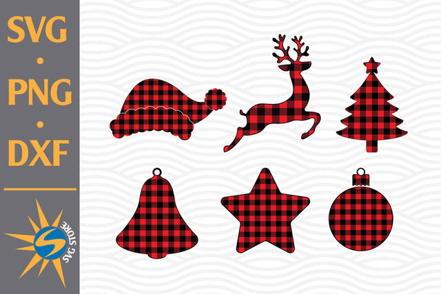 Plaid Christmas Element SVG, PNG, DXF Digital Files Include SVG SVGStoreShop 