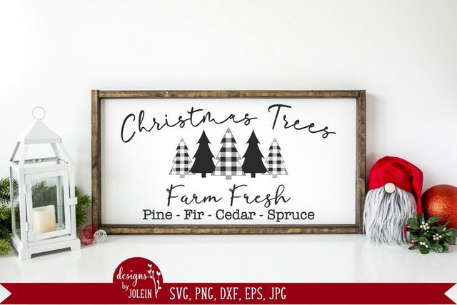 Plaid Christmas Tree Farm Design SVG Designs by Jolein 