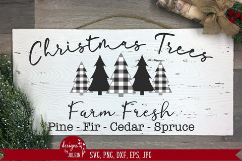 Plaid Christmas Tree Farm Design SVG Designs by Jolein 
