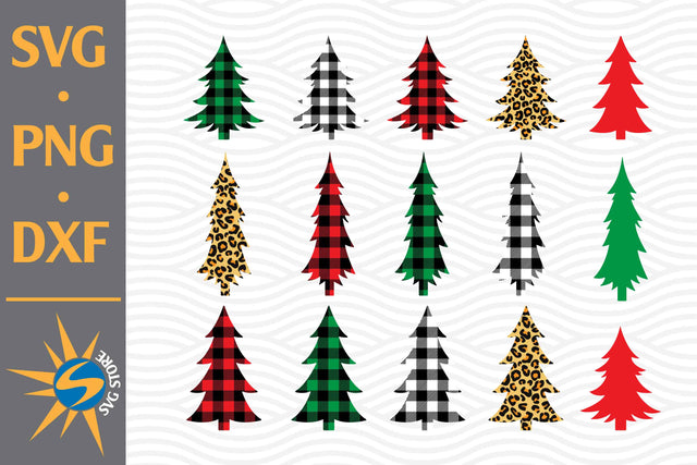 Plaid Christmas Tree SVG, PNG, DXF Digital Files Include SVG SVGStoreShop 