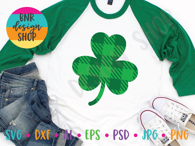 Plaid Clover SVG SVG BNRDesignShop 