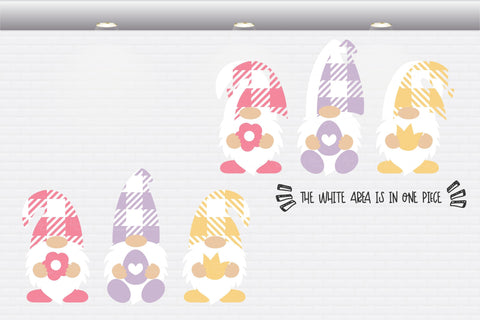 Plaid Easter Gnomes - SVG, PNG, DXF, EPS SVG Elsie Loves Design 