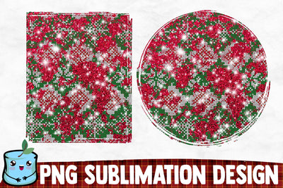 Plaid Glitter Christmas Backgrounds Sublimation MintyMarshmallows 