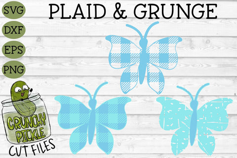 Plaid & Grunge Butterfly 1 SVG SVG Crunchy Pickle 