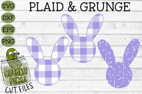 Plaid & Grunge Easter Bunny 2 SVG SVG Crunchy Pickle 