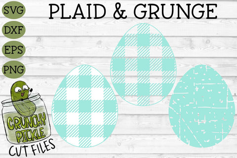 Plaid & Grunge Easter Egg svg SVG Crunchy Pickle 