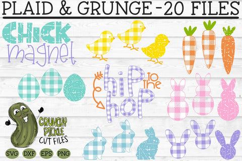 Plaid & Grunge Easter SVG Bundle SVG Crunchy Pickle 