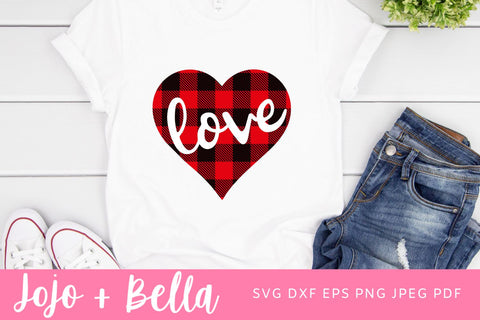 Plaid Heart Svg, Love plaid heart svg, Love Svg, Valentines Svg, Plaid Heart Clipart, Plaid Heart Iron on, Valentines Day Heart Svg SVG Jojo&Bella 