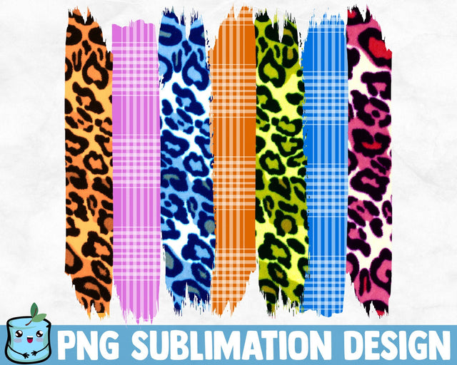 Plaid Leopard Brush Strokes SVG MintyMarshmallows 