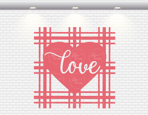 Plaid - Love - SVG, PNG, DXF, EPS SVG Elsie Loves Design 