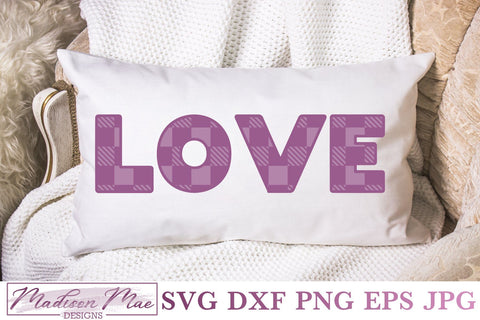 Plaid Love Valentine's Day SVG SVG Madison Mae Designs 