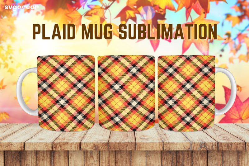 Plaid Mug Sublimation | PNG Bundle | Mug Wrap Sublimation SvgOcean 