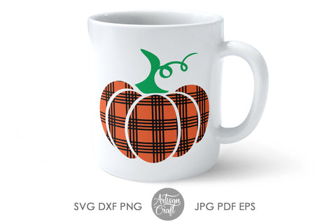 Plaid pumpkin PNG with Buffalo plaid Sublimation Artisan Craft SVG 