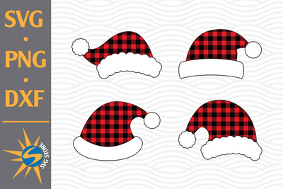 Plaid Santa Hat SVG, PNG, DXF Digital Files Include SVG SVGStoreShop 