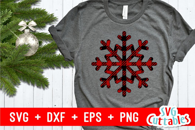 Plaid Snowflake SVG Svg Cuttables 