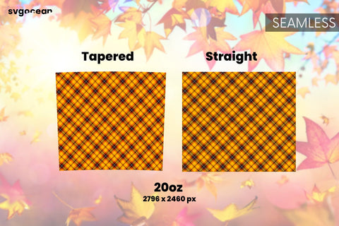 Plaid Tumbler Sublimation | PNG Bundle | Tumbler 20oz Sublimation SvgOcean 