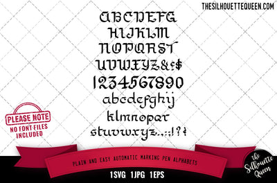 Plain and Easy Automatic Marking Pen Alphabets alphabets - ABC letters SVG Loveleen Kaur 