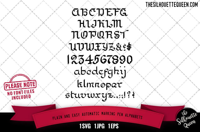 Plain and Easy Automatic Marking Pen Alphabets alphabets - ABC letters SVG Loveleen Kaur 
