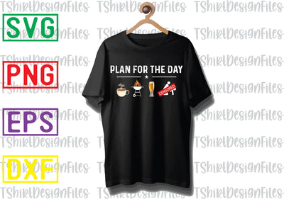 Plan For The Day Svg, Barbecue Quotes Svg, BBQ Svg, Grill Svg, BBQ Timer Svg, Grill Master Svg, Png, Eps, Dxf Files SVG DesignTShirt 