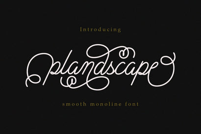 Plandscape smooth monoline font Font Akrt Std 