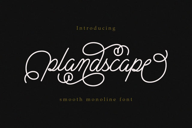 Plandscape smooth monoline font Font Akrt Std 